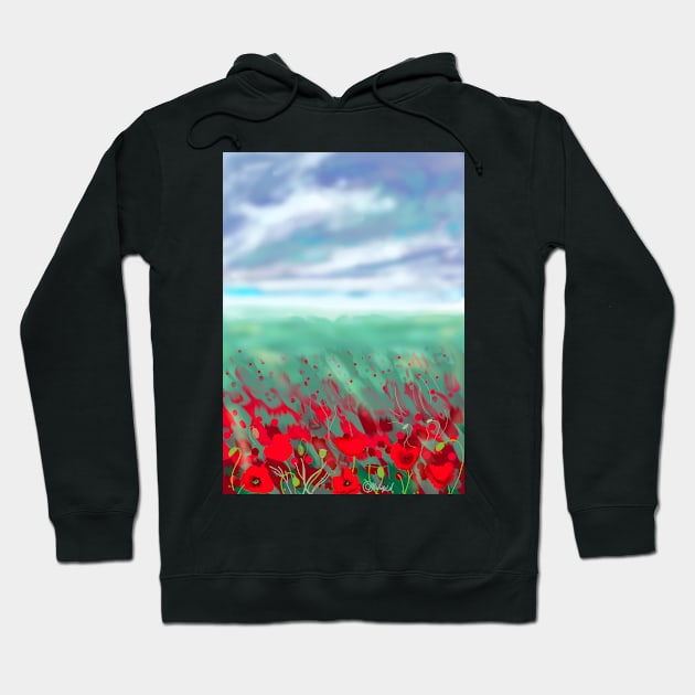 Poppy field Hoodie by Stufnthat